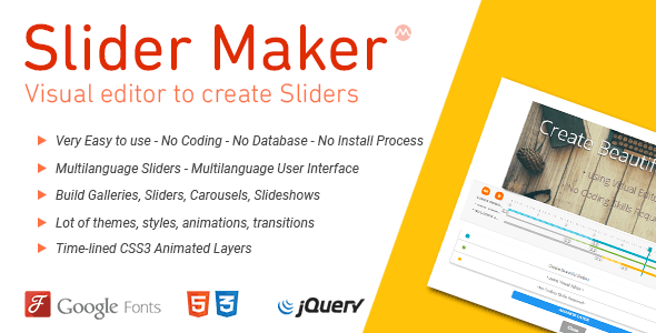 Slider Maker - slideshow creator with admin dashboard