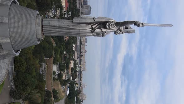 Vertical Video  Motherland Monument in Kyiv Ukraine