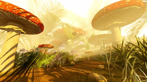 Mushrooms Magic Background alt