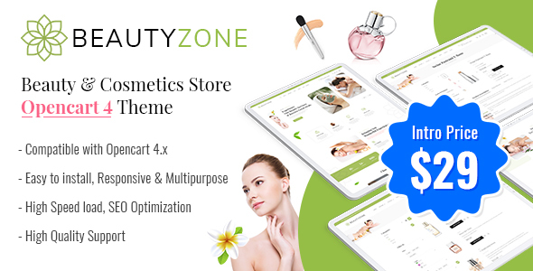 BeautyZone - Beauty & Cosmetics Store Opencart 4 Theme