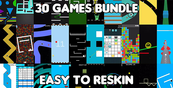 30 Unity Games: Complete Source Code Templates for Reskinning - compatible for android, iOS, WebGL