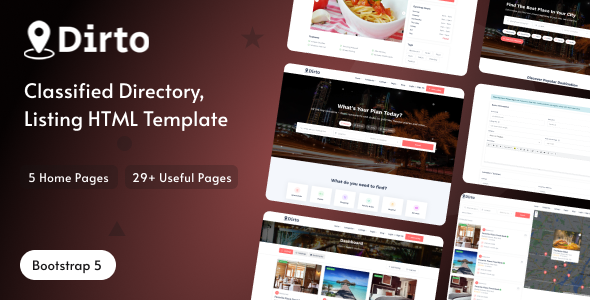 Dirto - Classified Directory | Listing HTML Template