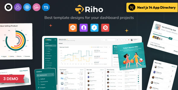 Riho – React Nextjs Admin & Dashboard Template