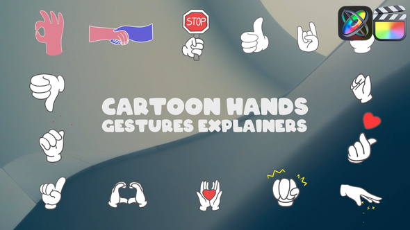Cartoon Hands Gestures Explainers for FCPX