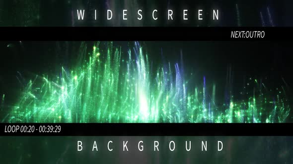 Green Particles Widescreen Particles Background