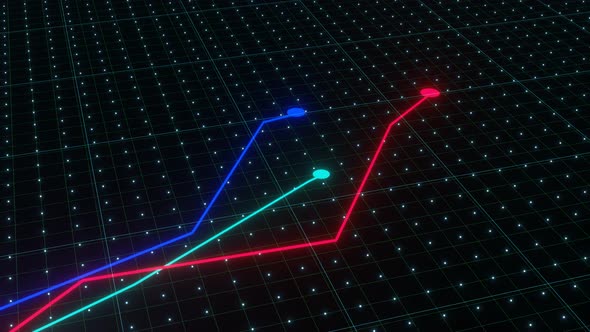 Stock market animated graphic.  Stock price chart. alt