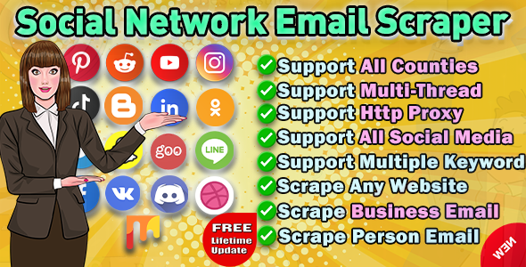 Social Network Email Scraper