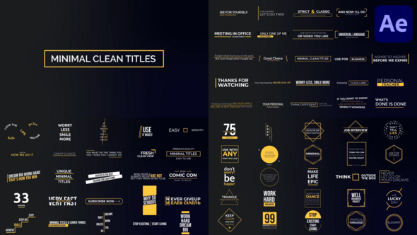 Minimal Titles And Lower Thirds | After Effects alt
