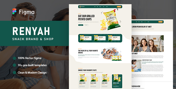 Renyah - Snack Brand & Shop Figma Template