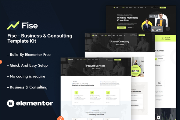 Fise – Business & Consulting Elementor Template Kit – 0 Sold!