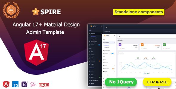 Spire - Angular 17+ Material Design Admin Dashboard Template