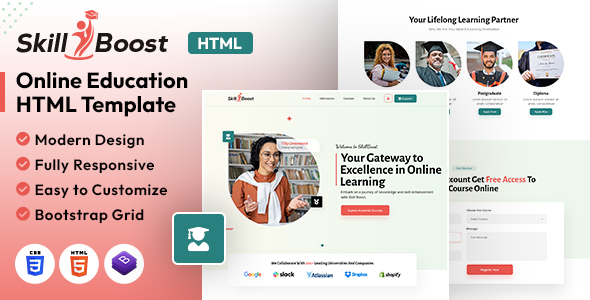 Skill Boost | Online Education HTML Template