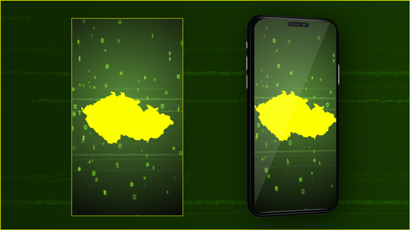 Czech Republic Digital Map Intro - Vertical Video