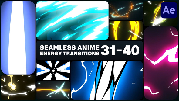 Seamless Energy Anime Transitions for After Effects
