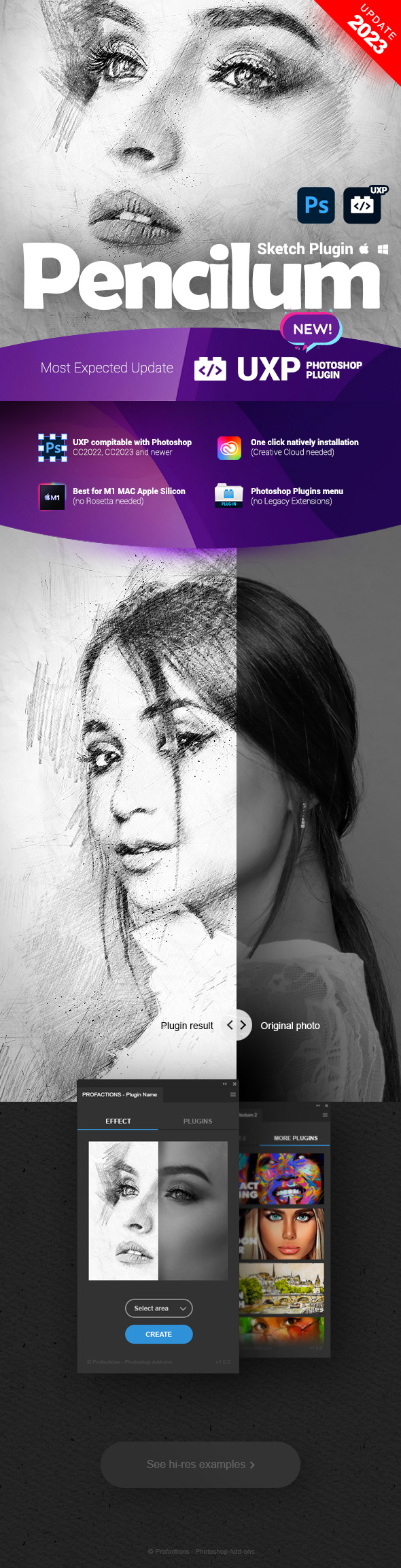 Pencil Sketch - Pencilum - UXP Photoshop Plugin