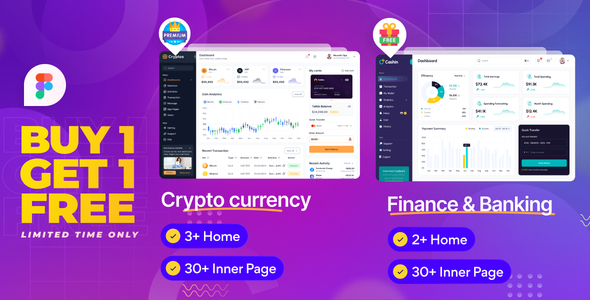Cryptos - Figma Admin Dashboard UI Kit Template for Cryptocurrency