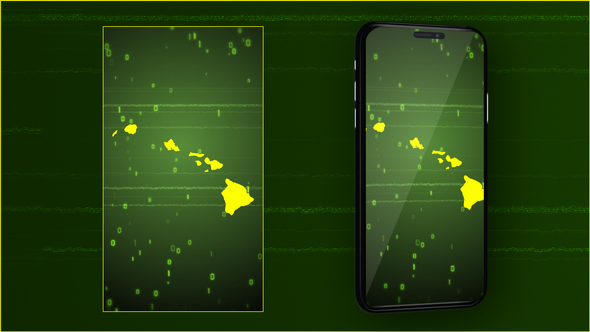 Hawaii State Digital Map Intro - Vertical Video