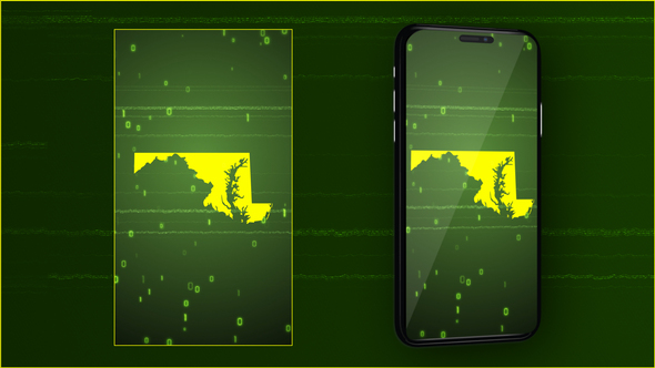 Maryland State Digital Map Intro - Vertical Video