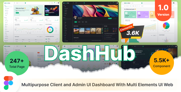 DashHub – Multipurpose Client and Admin UI Dashboard With Multi Elements UI Web
