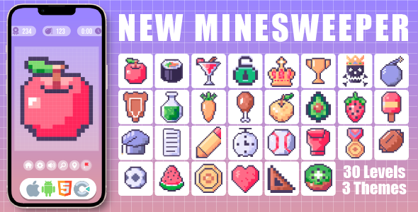 Premium Game - Minesweeper New - HTML5 Game, Construct 3