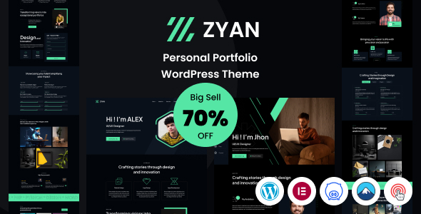 Zyan - Personal Portfolio WordPress  Theme