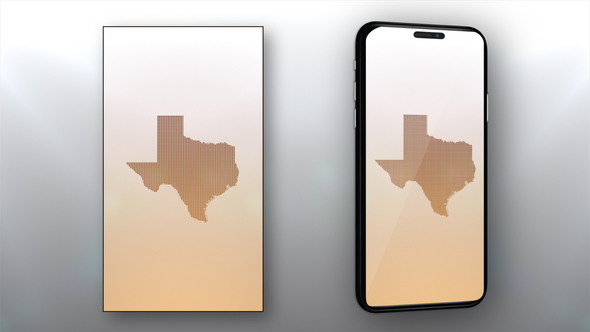 Texas State Map Opener - Vertical Video
