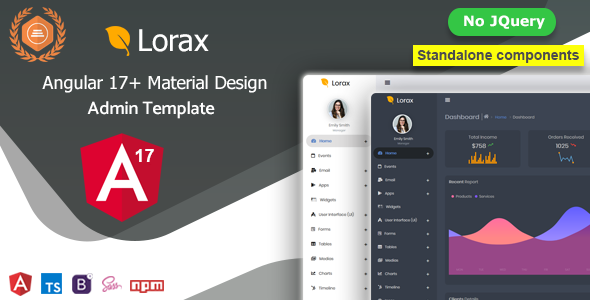 Lorax - Angular 17+ Material Design Admin Template