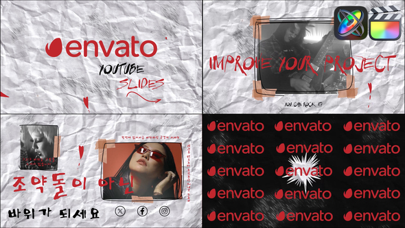 Handmade Social Media Slides for FCPX alt