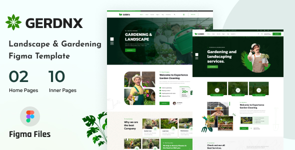 Gerdnx - Landscape & Gardening Figma Template