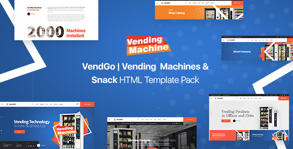 VendGo | Vending  Machines & Snack  HTML Template Pack