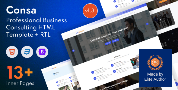 Consa - Professional Business Consulting Bootstrap 5 Template