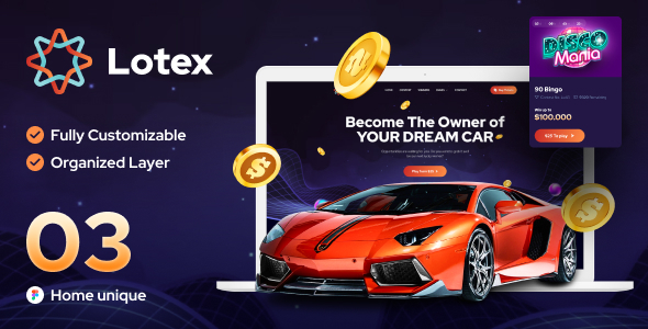 Lotex - Online Lotto & Lottery Figma Template