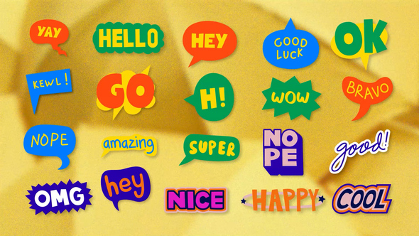 Sticker Pack - Bubble Speech After Effects Project Template