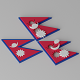 Cartoon Nepal Flag 3D model - 3DOcean Item for Sale