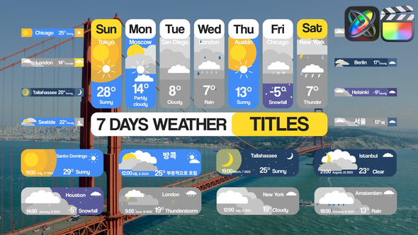 7 Days Weather Titles for FCPX alt