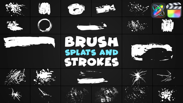 Hand-Made Brush Splats And Strokes | FCPX alt
