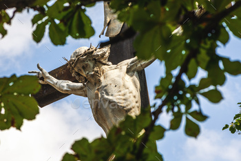 Statue of Jesus Christ crucified on the cross