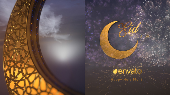 3D Eid Greetings Logo Intro