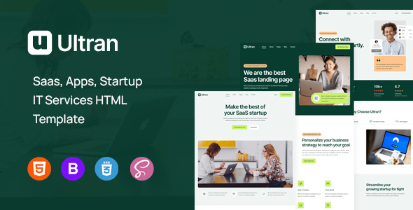 Ultran | Saas, Apps & Startup HTML Template