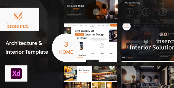 Inserct - Architecture & Interior XD Template