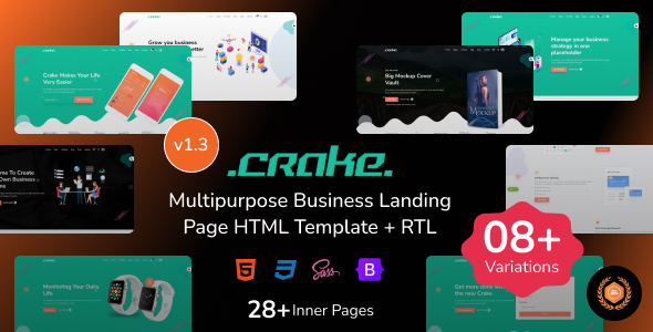Crake - Multipurpose Landing Page Bootstrap 5 Template