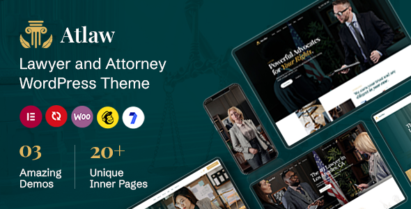 Atlaw - Lawyer and Attorney WordPress Theme