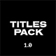 Cinematic Titles and Credits Pack - After Effects - VideoHive Item for Sale