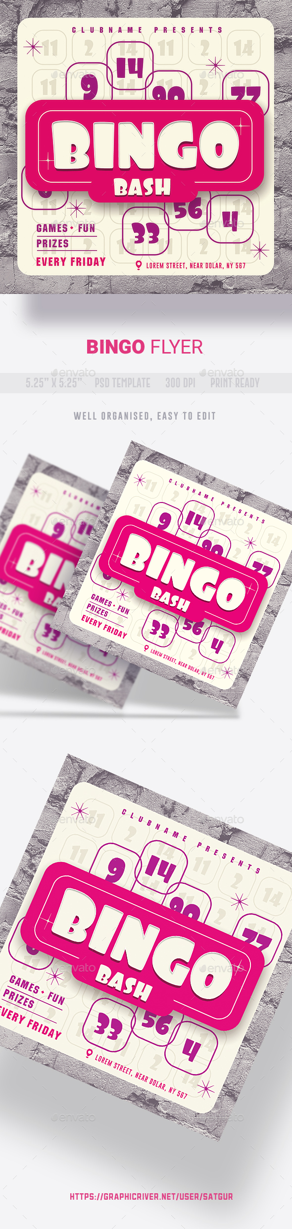 Bingo Flyer Template - PSD