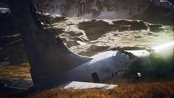 Plane Crashed on a Mountain alt