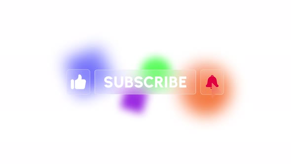 Youtube Subscribe Colorful Glassmorphism Effect