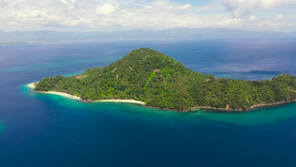 Blue Sea with Islands Aerial View