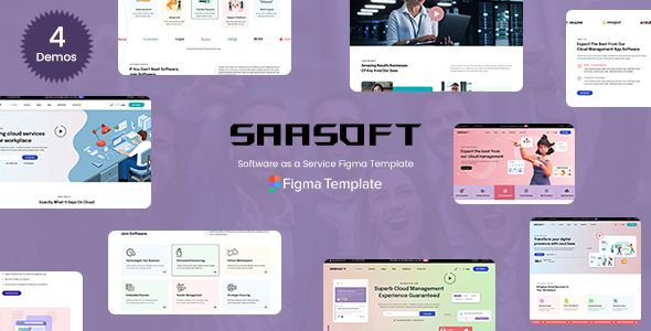 SaaSoft - Software Startup & SaaS Figma Template