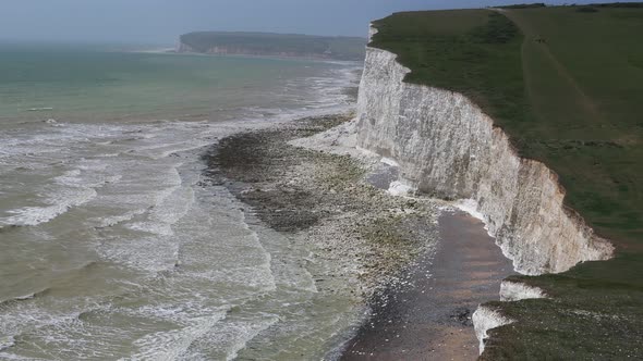 Severn Sisters white cliffs, Cuckmere, the South Downs National Park, UK