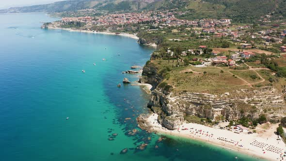 Viola Coast in Calabria with the Beautiful Mediterranean Sea